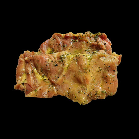 Pechuga de Pollo al ajillo.