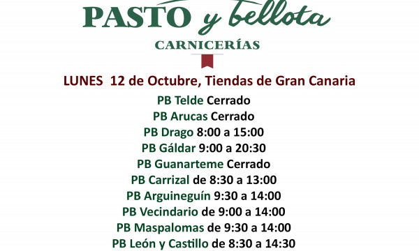 HORARIO 12 DE OCTUBRE 2021