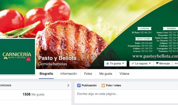 Pasto y Bellota en Facebook