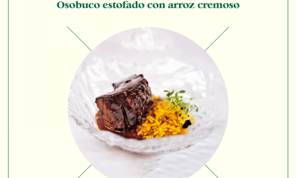 Receta de Ossobuco estofado con arroz cremoso